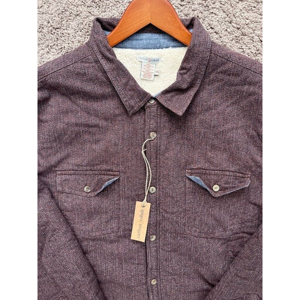 Carbon2Cobalt Sherpa Lined Festa Jac Shirt Shacket Men Size XXL NWT Jacket